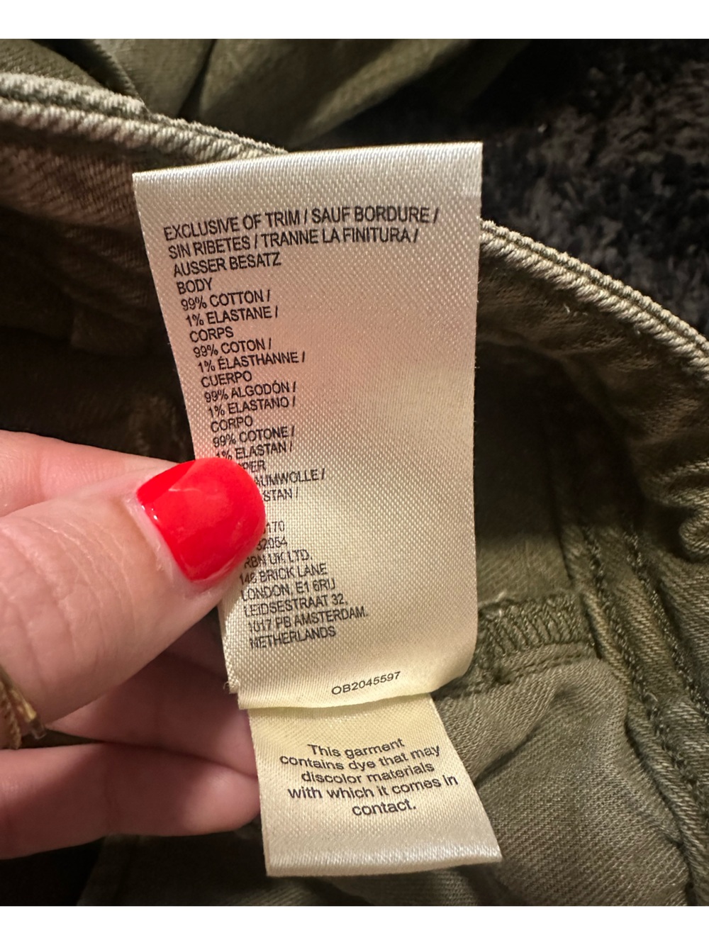 The Lonnie Cuffed High-Rise Crop Jeans by Pilcro army green size 31 - Picture 5 of 11